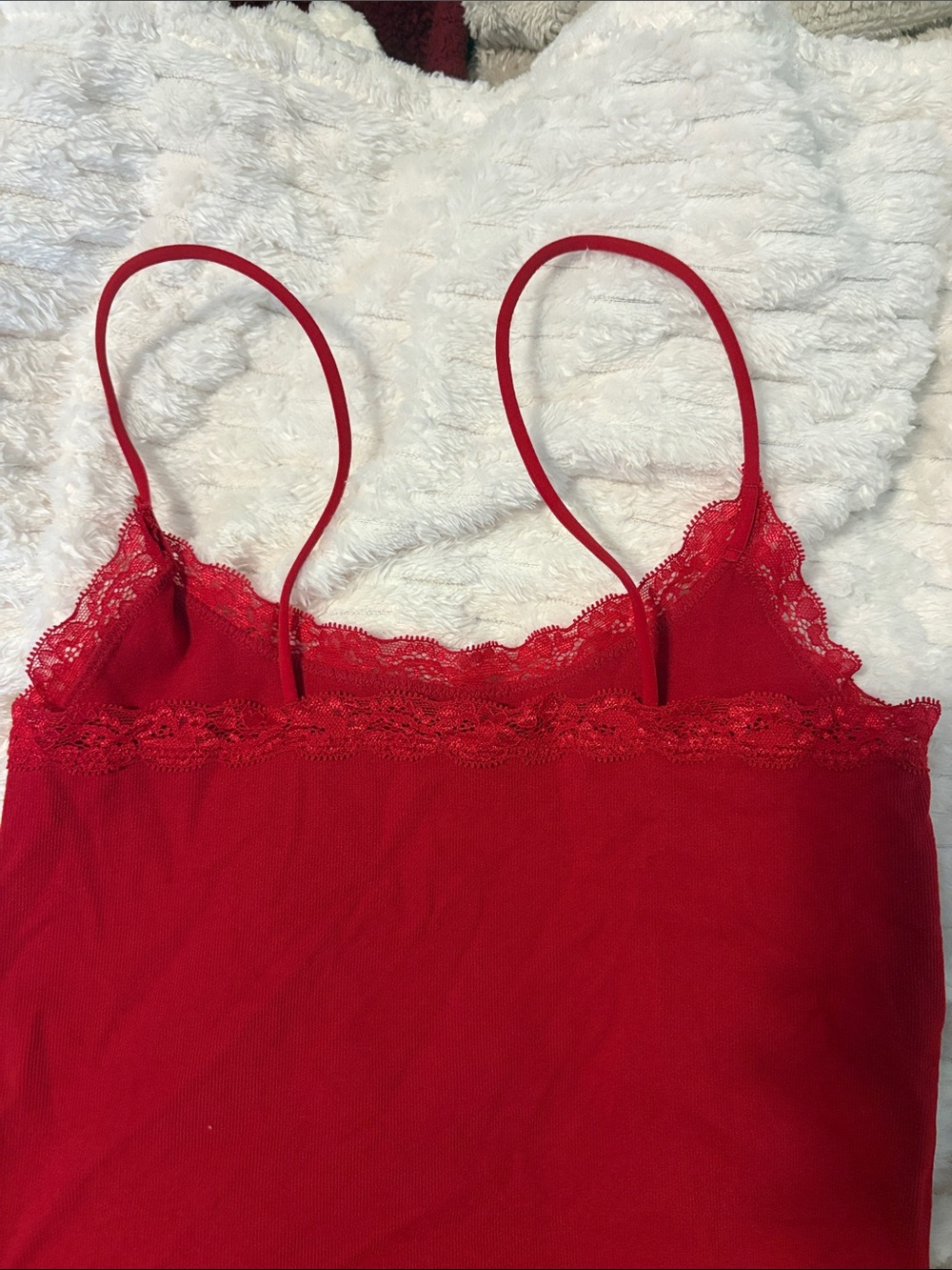 Garage Red Lace-Trim Camisole - Picture 6 of 6